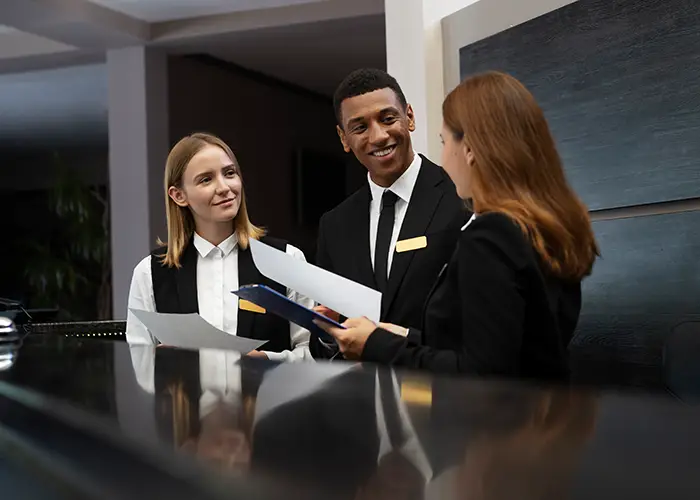 a customer in the hotel