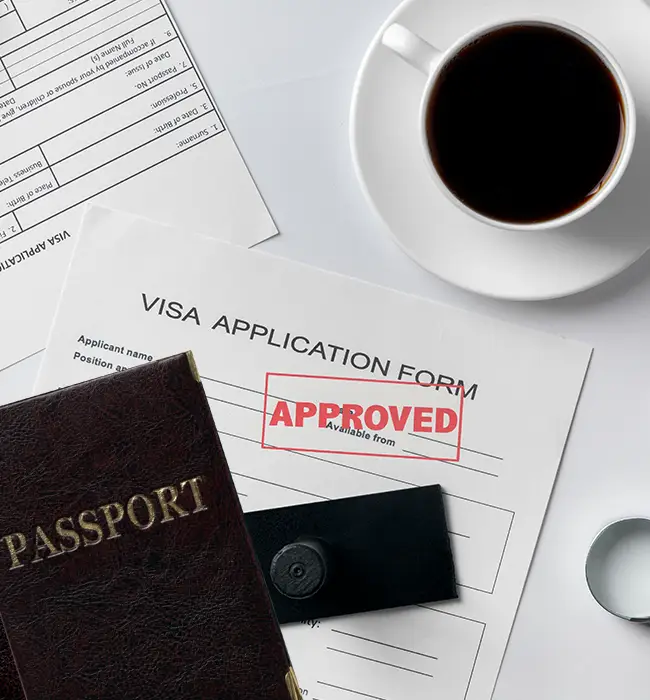passport and visa application form